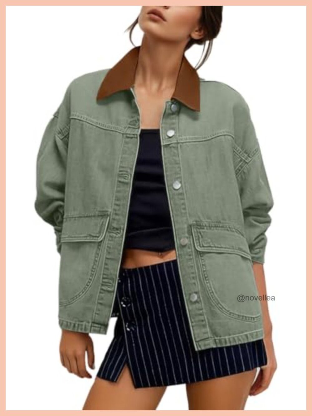 Oversized Cotton Blend Denim Jean Jacket Button Down Barn Coat